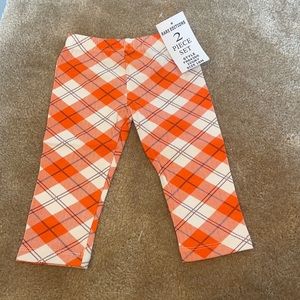 *NWT* Rare Editions Fall Plaid Baby Girl Pants